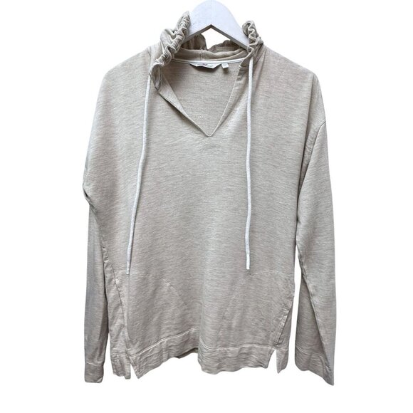 Vineyard Vines Hoodie Tee Small Oatmeal Beige Casual Womens Soft Top Preppy - Picture 6 of 8